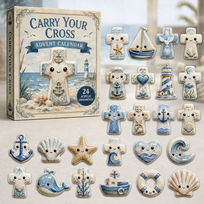 CHRISTMAS KICKOFF 40% OFF - Coastal Faith Advent Calendar 2026 - 24-Day Festive Countdown, Acrylic Charms Blind Box - Gift For Family