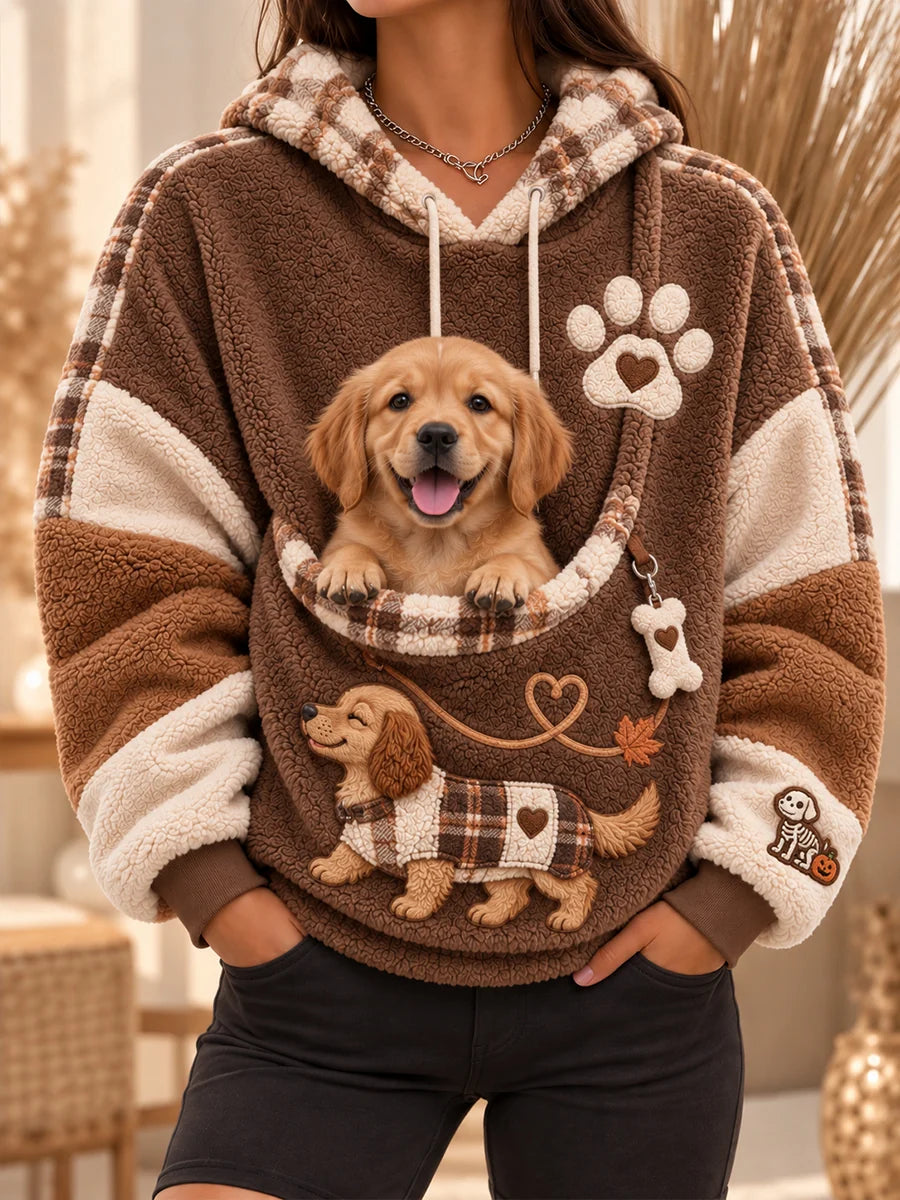 Women Fun Animals Hoodie with Pocket for Dogs Cats Dogs Hoodie