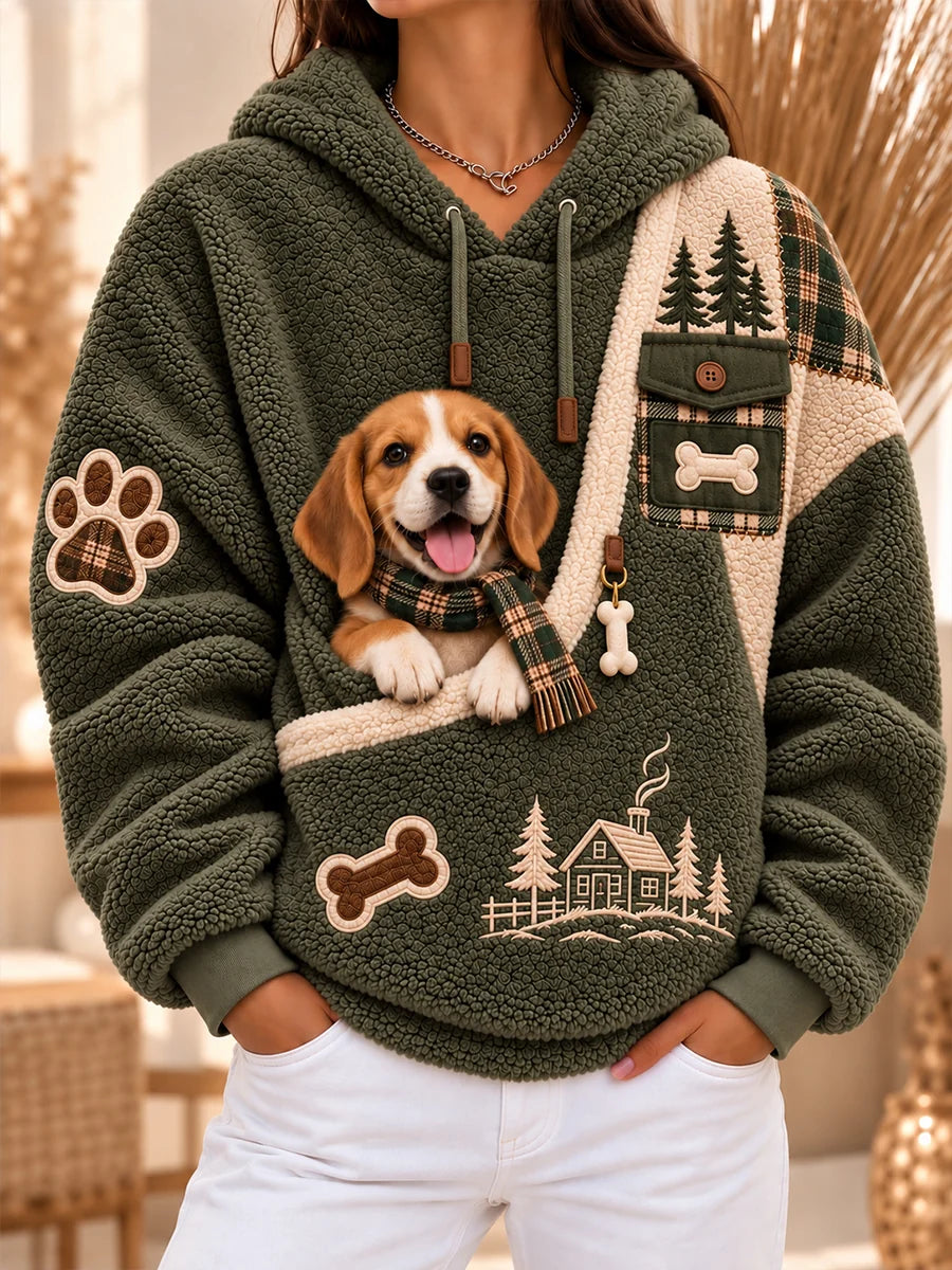 Women Fun Animals Hoodie with Pocket for Dogs Cats Dogs Hoodie